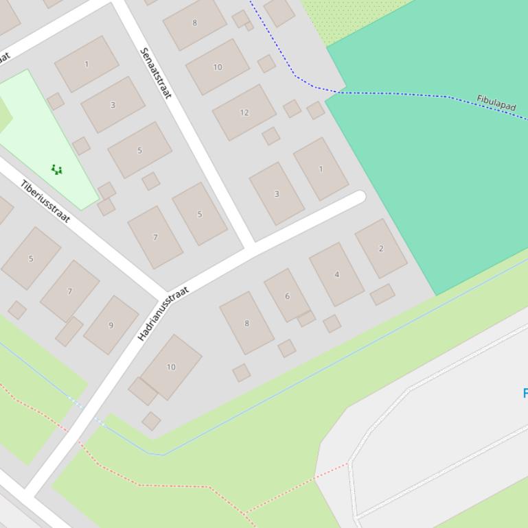 Kaart van de Hadrianusstraat.