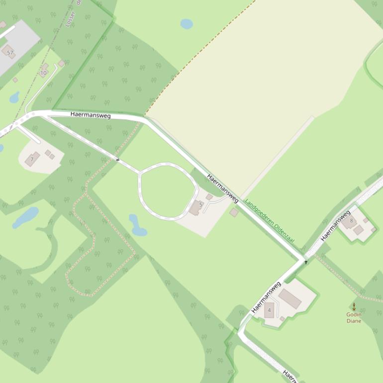 Kaart van de Haermansweg.