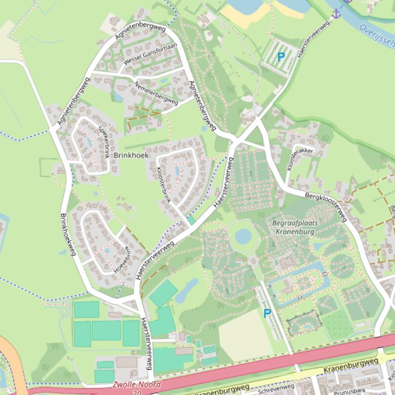 Kaart van de Haersterveerweg.