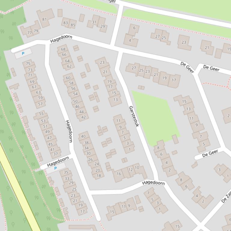 Kaart van  Hagedoorn.