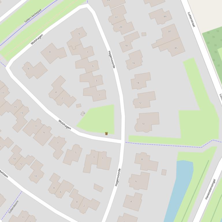 Kaart van  Hagenvoorde.