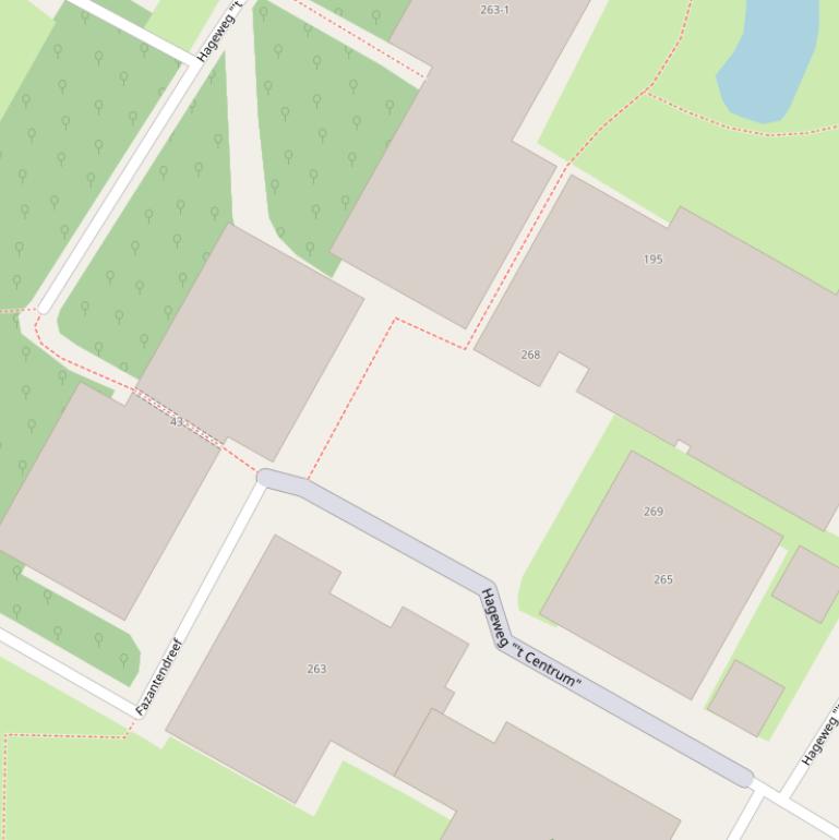 Kaart van  Hageweg ”’t Centrum”.