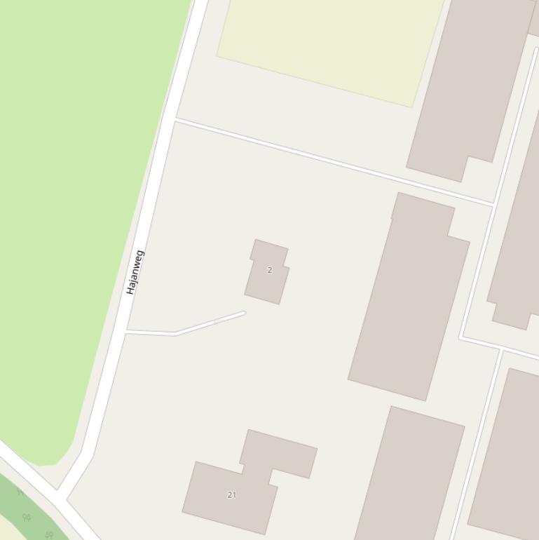 Kaart van de Hajanweg.