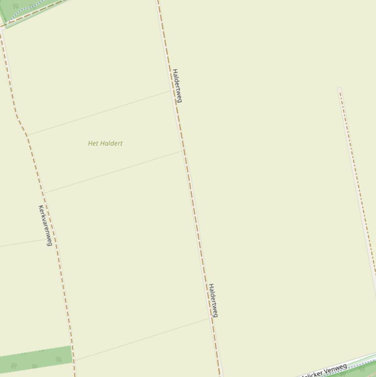 Kaart van de Haldertweg.