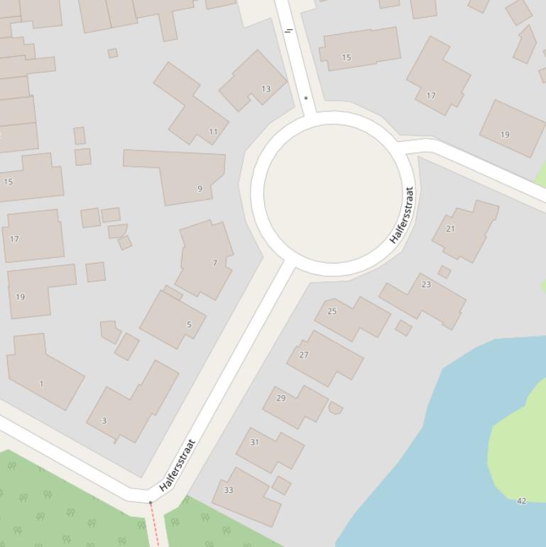 Kaart van de Halfersstraat.