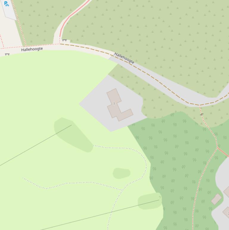 Kaart van  Hallehoogte.