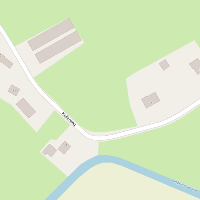 Kaart van de Hallerweg.
