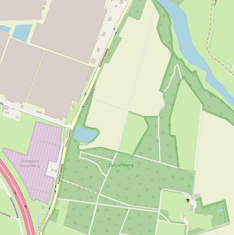 Kaart van de Halsterseweg.