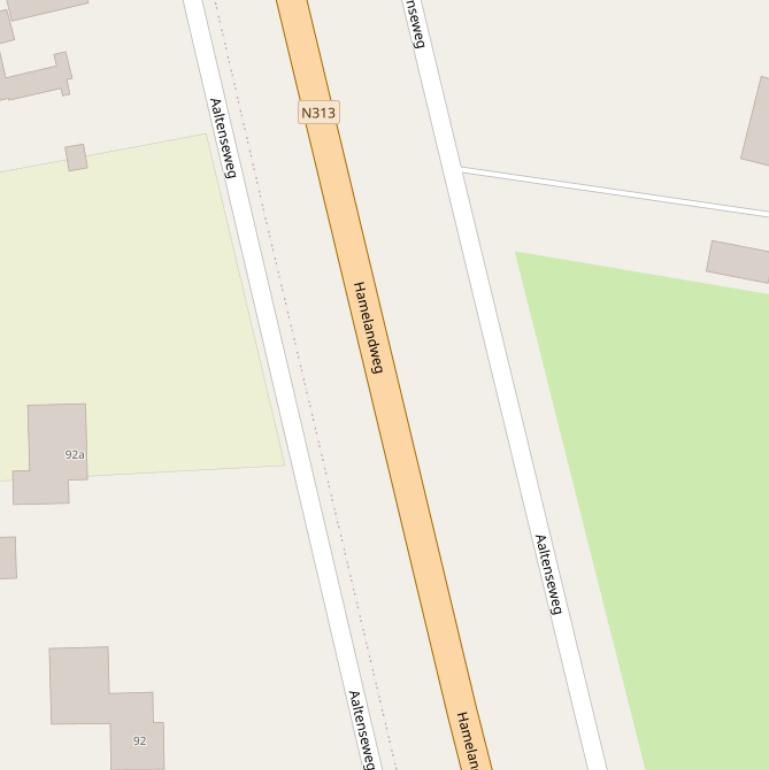 Kaart van de Hamelandweg.