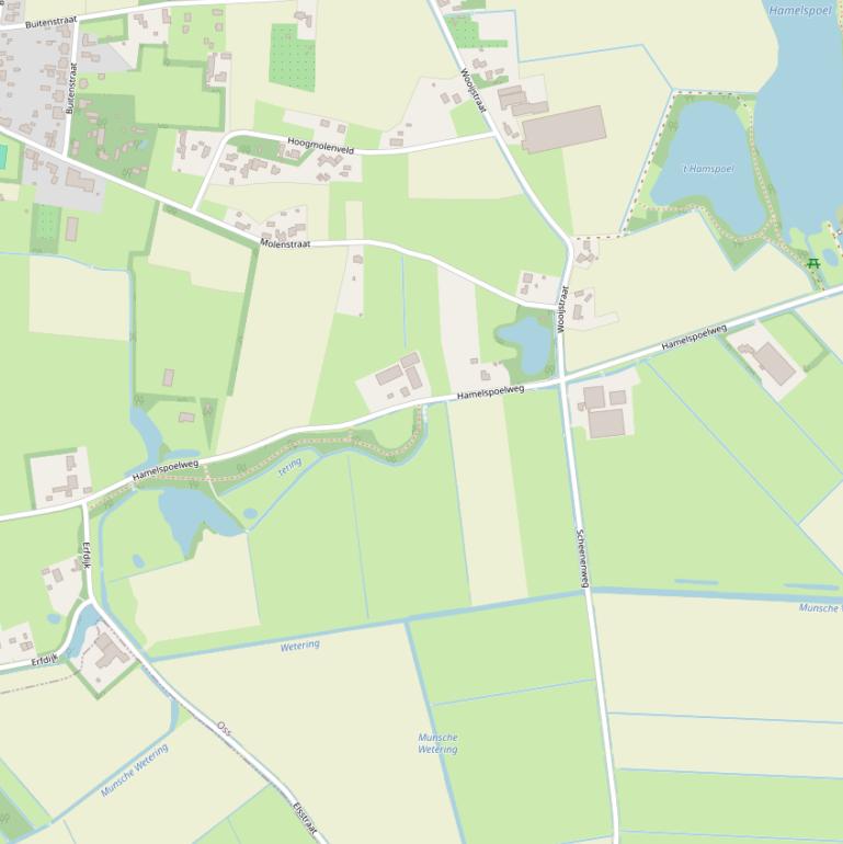 Kaart van de Hamelspoelweg.