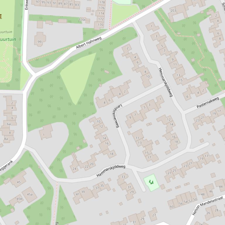 Kaart van de Hammarskjöldweg.