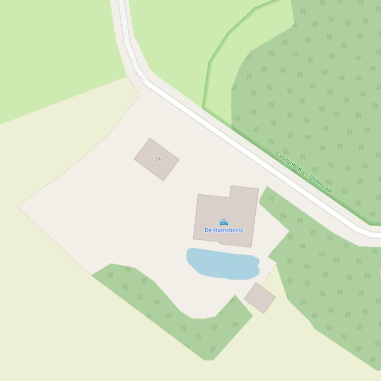 Kaart van de Hamshorstweg.