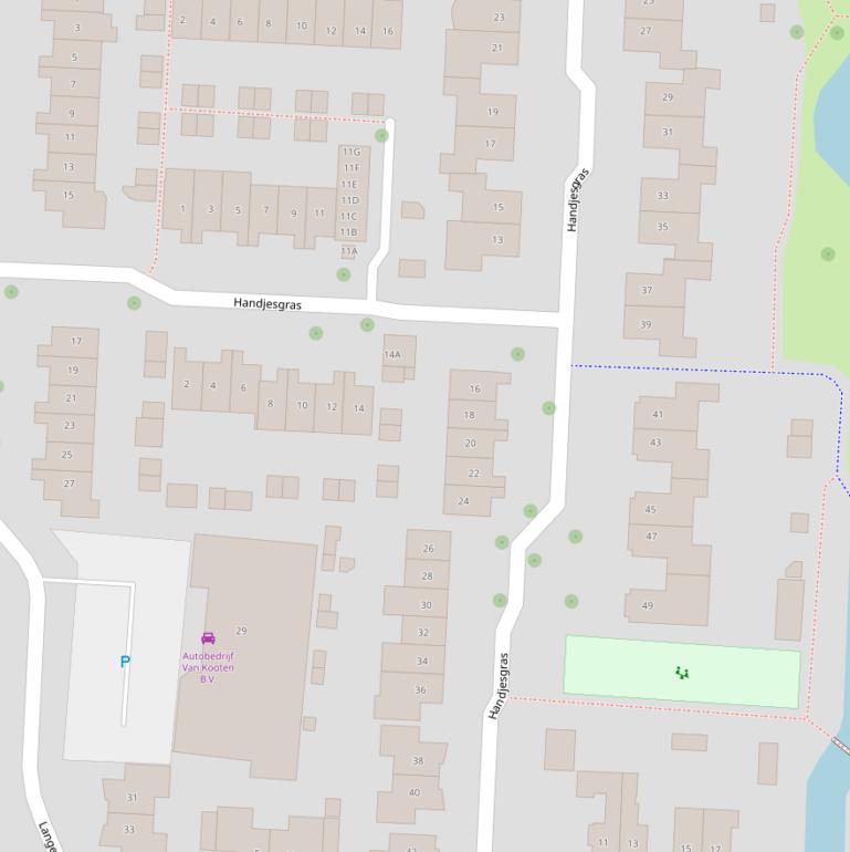 Kaart van  Handjesgras.