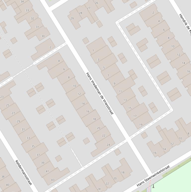 Kaart van  Hans Vredeman de Vriesstraat.