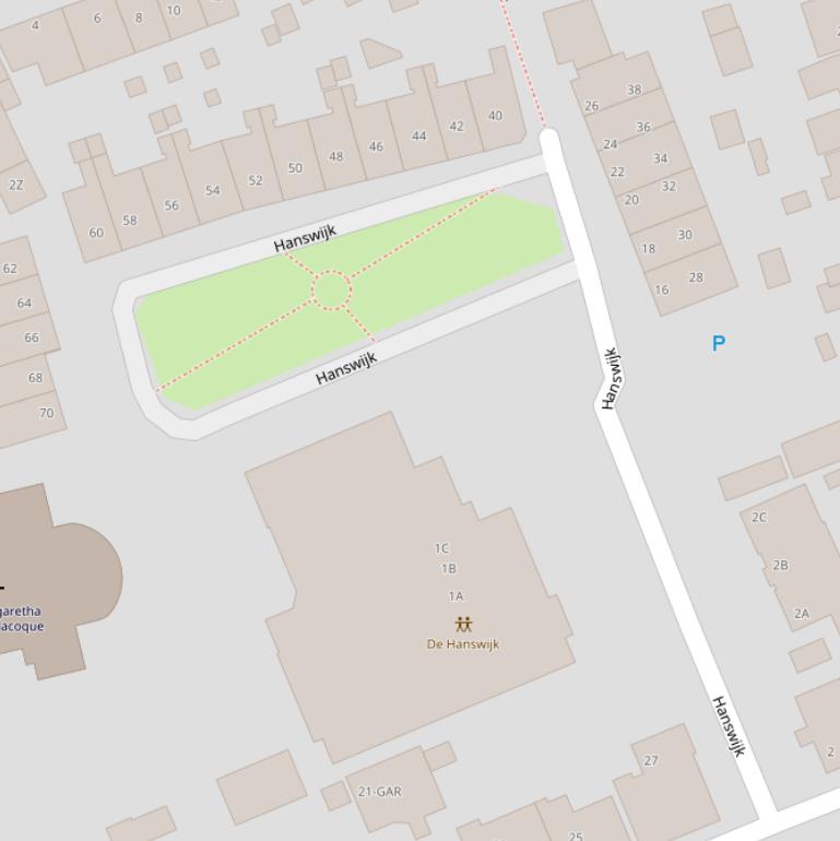Kaart van  Hanswijk.