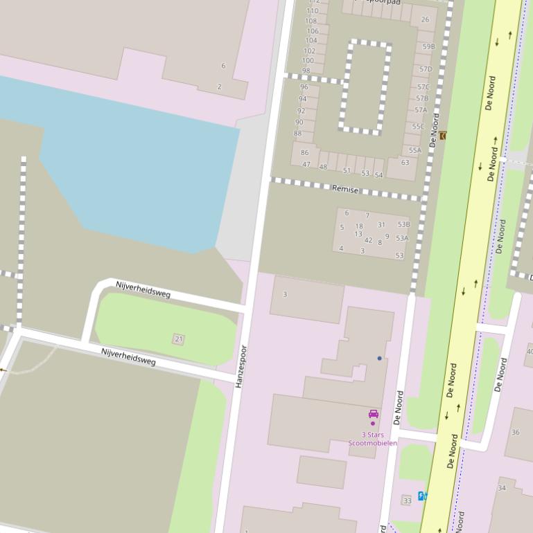 Kaart van  Hanzespoor.