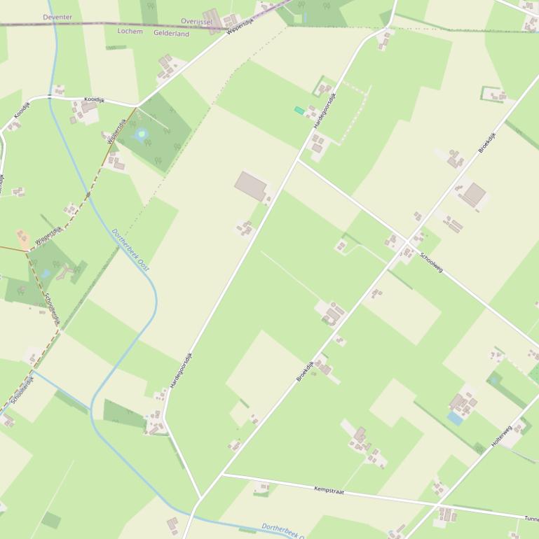 Kaart van de Hardegoorsdijk.