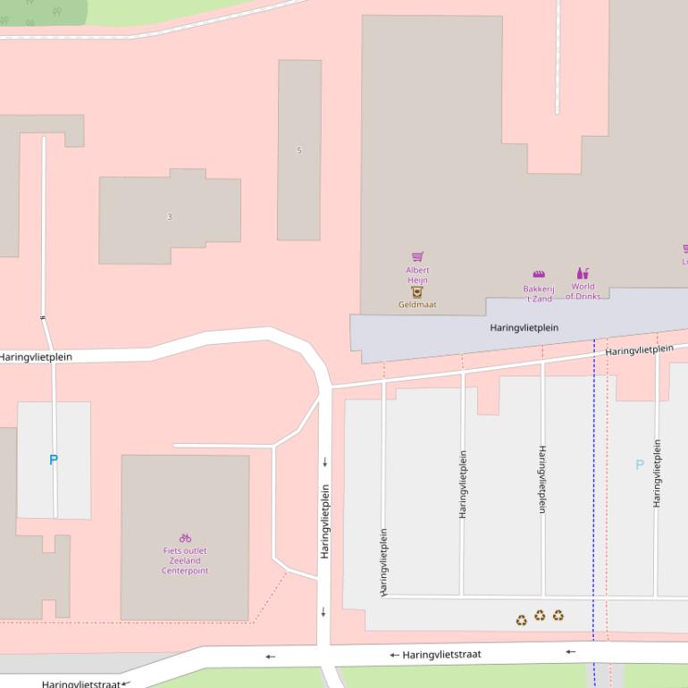 Kaart van het Haringvlietplein.