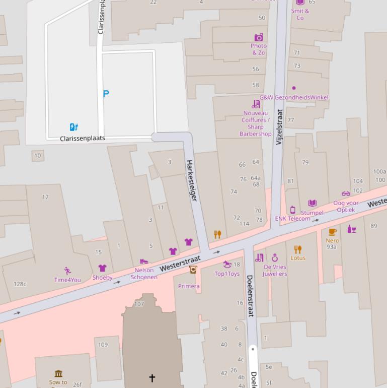 Kaart van  Harkesteiger.