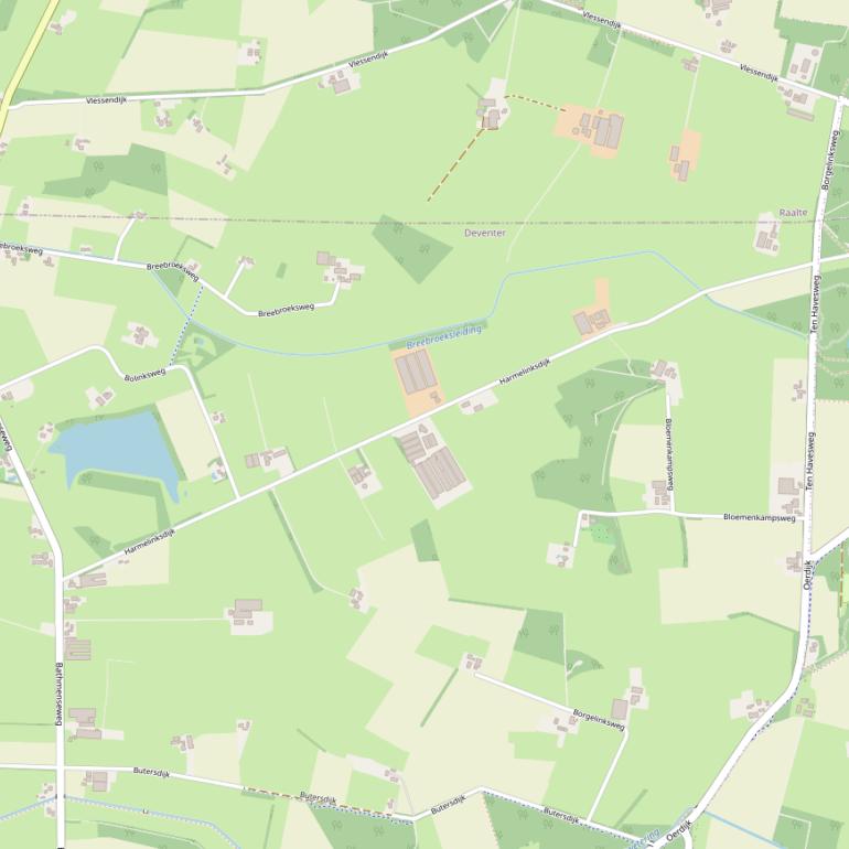 Kaart van de Harmelinksdijk.