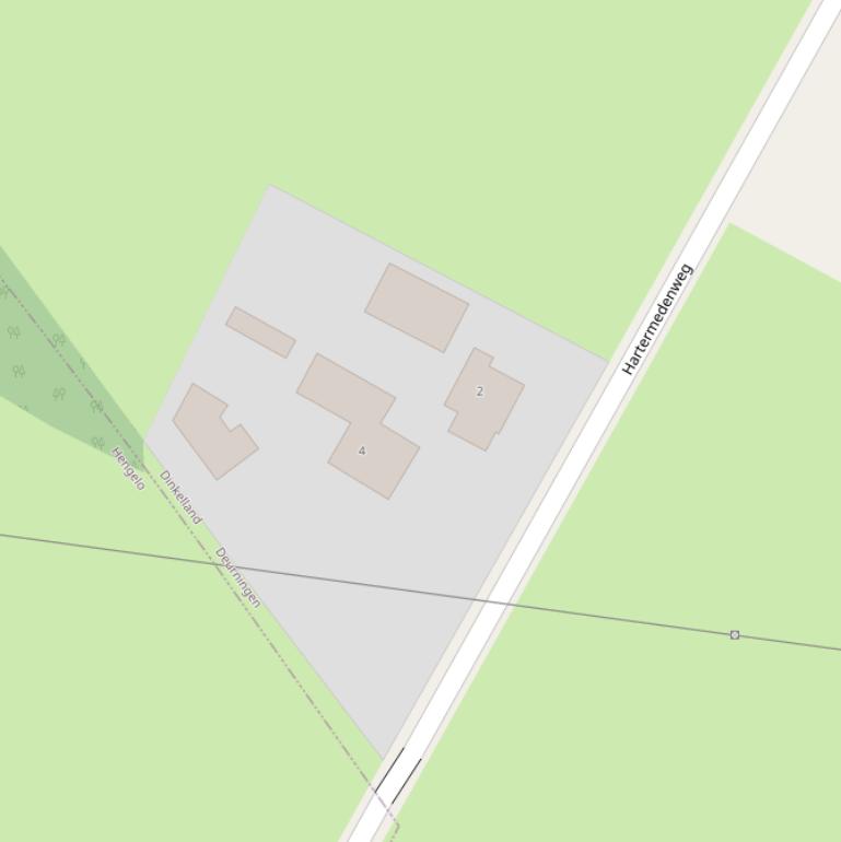 Kaart van de Hartermedenweg.