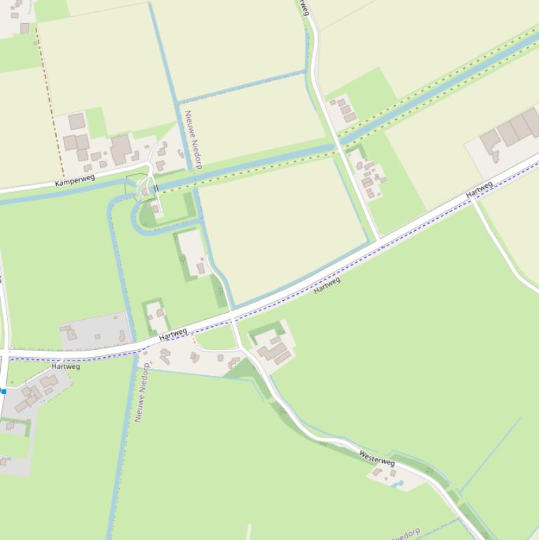 Kaart van de Hartweg.