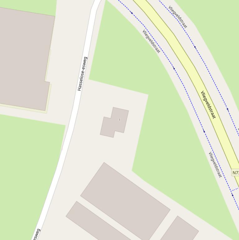 Kaart van de Hasselose-esweg.