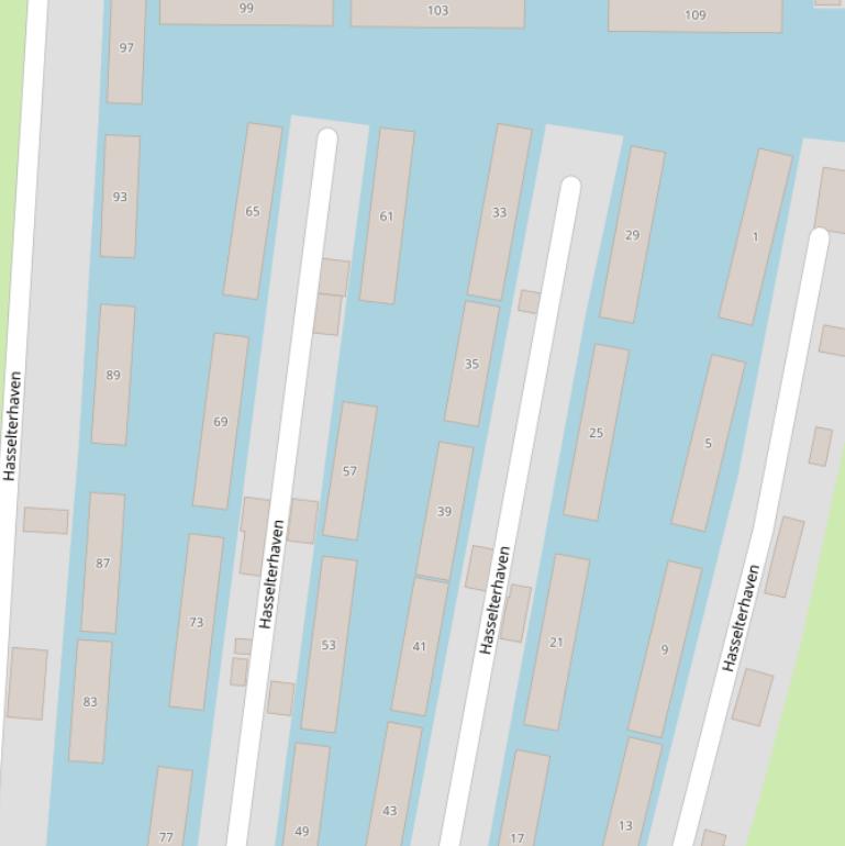 Kaart van de Hasselterhaven.
