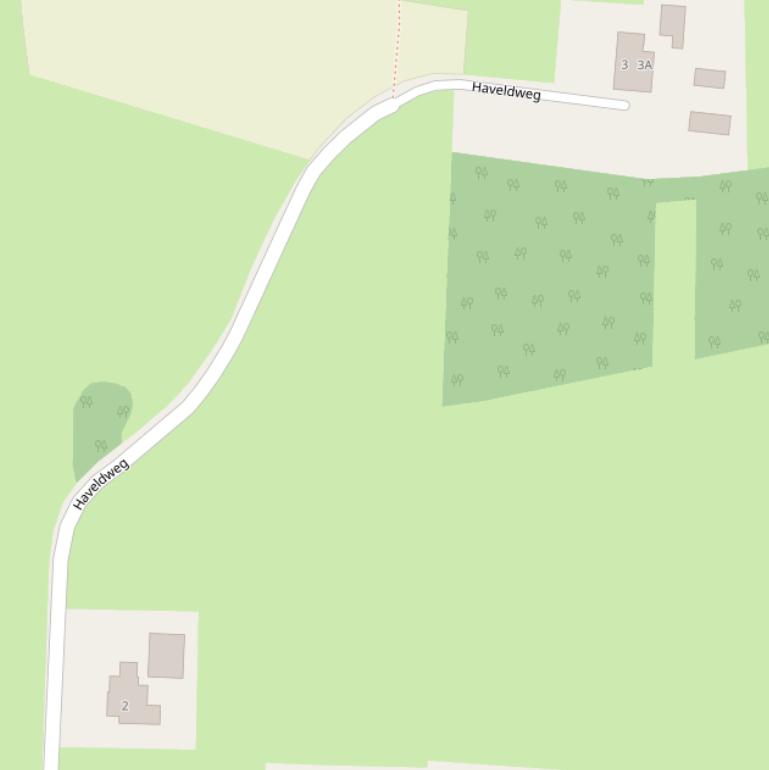 Kaart van de Haveldweg.