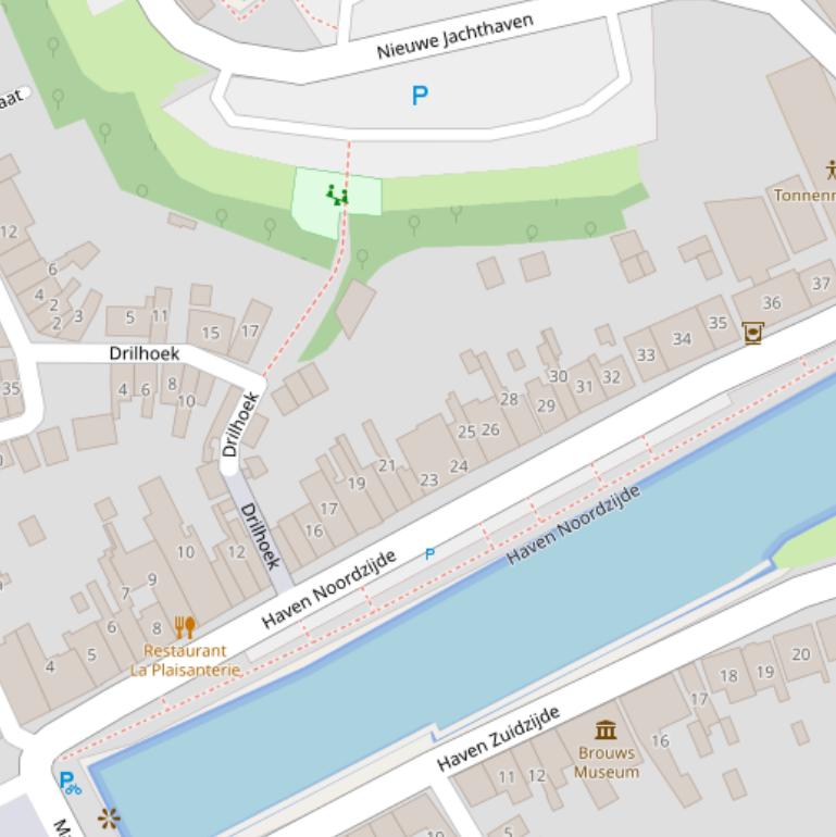 Kaart van  Haven Noordzijde.