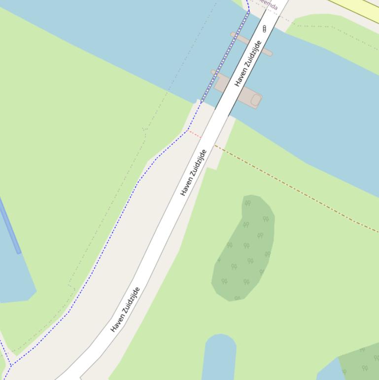 Kaart van  Haven Zuidzijde.