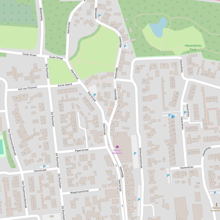 Kaart van de Havendijk.