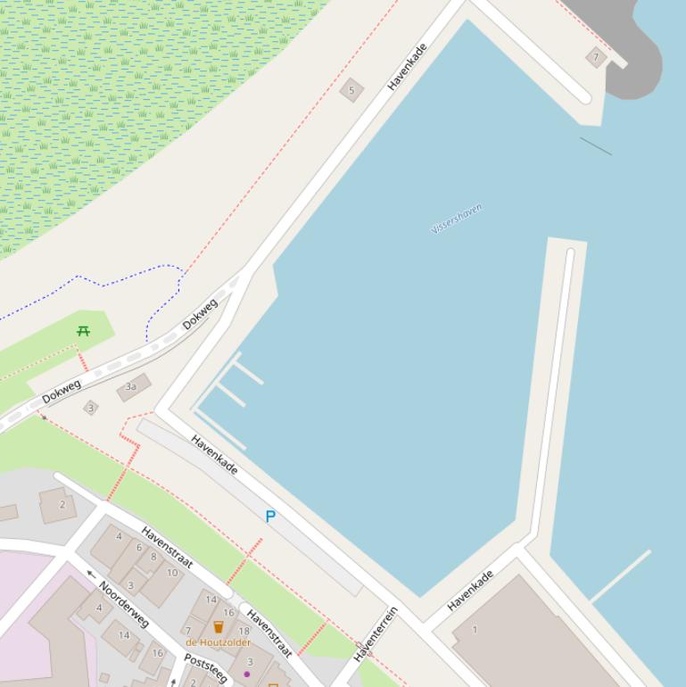 Kaart van de Havenkade.