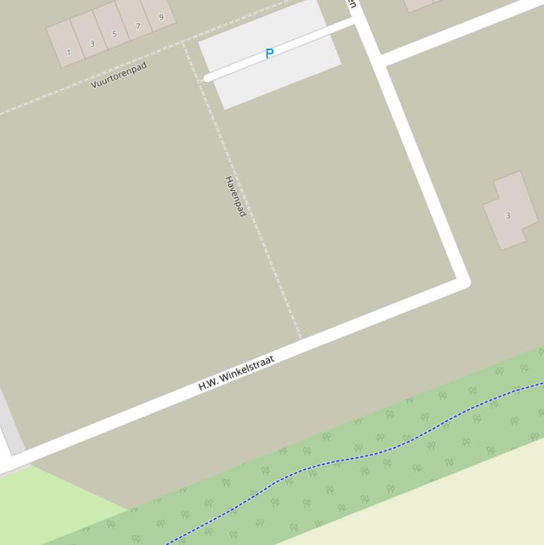 Kaart van het Havenpad.