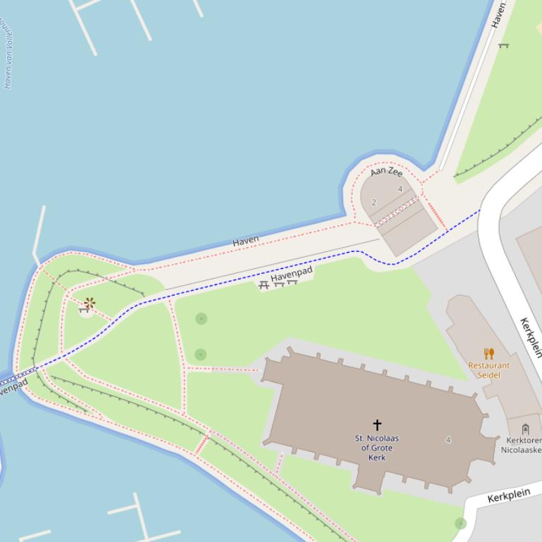 Kaart van het Havenpad.