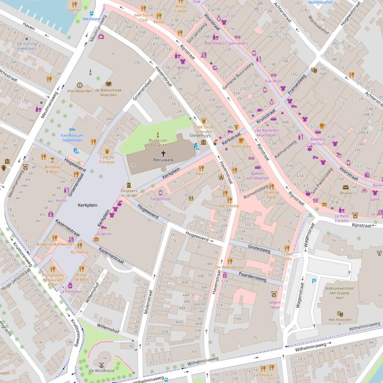 Kaart van de Havenstraat.