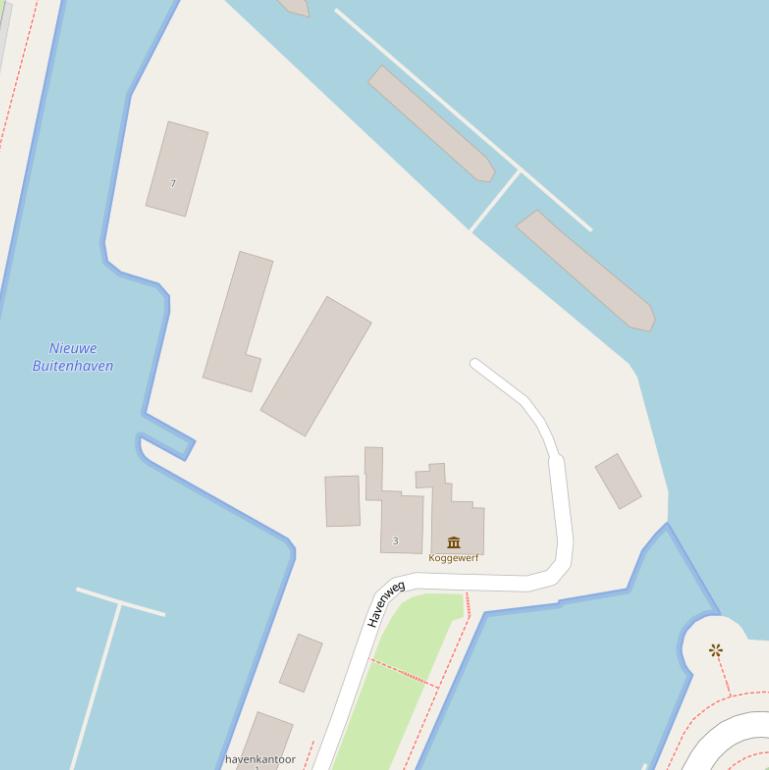 Kaart van de Havenweg.