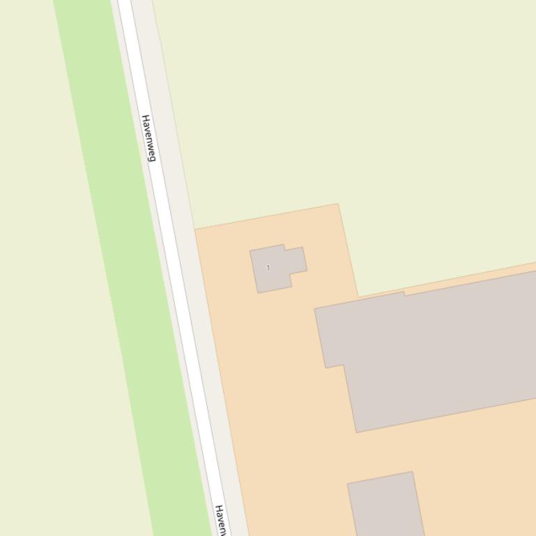 Kaart van de Havenweg.