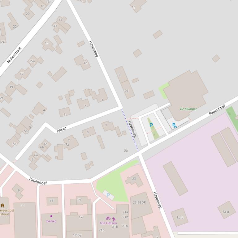 Kaart van de Havenweg.