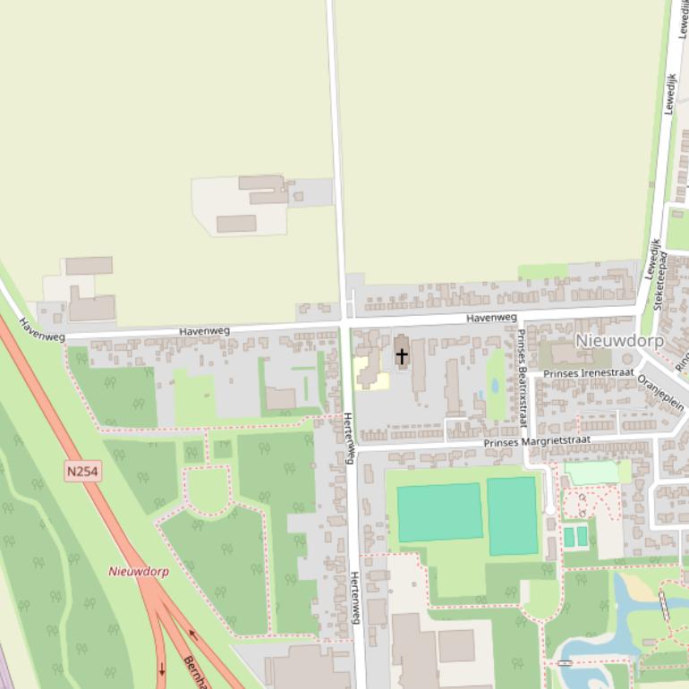 Kaart van de Havenweg.