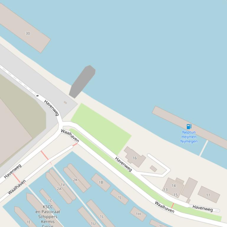 Kaart van de Havenweg.