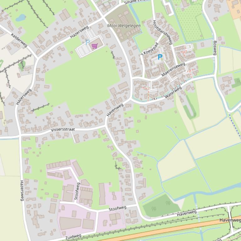 Kaart van de Havenweg.