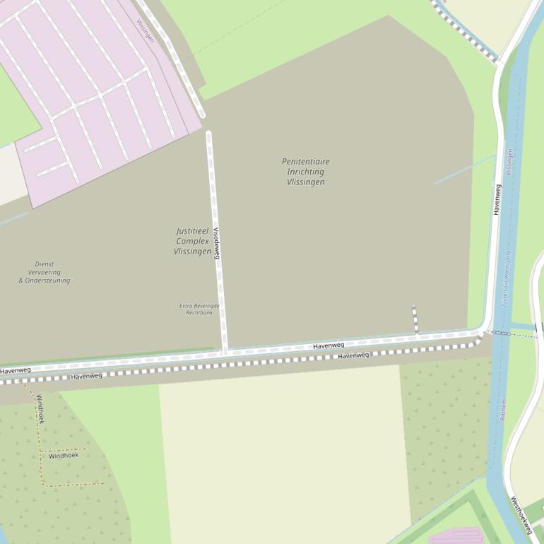 Kaart van de Havenweg.