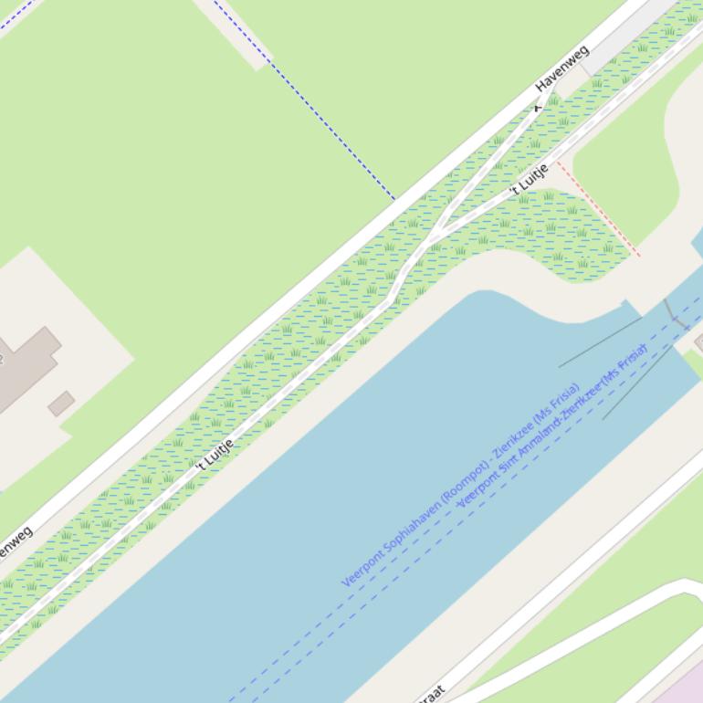 Kaart van de Havenweg.