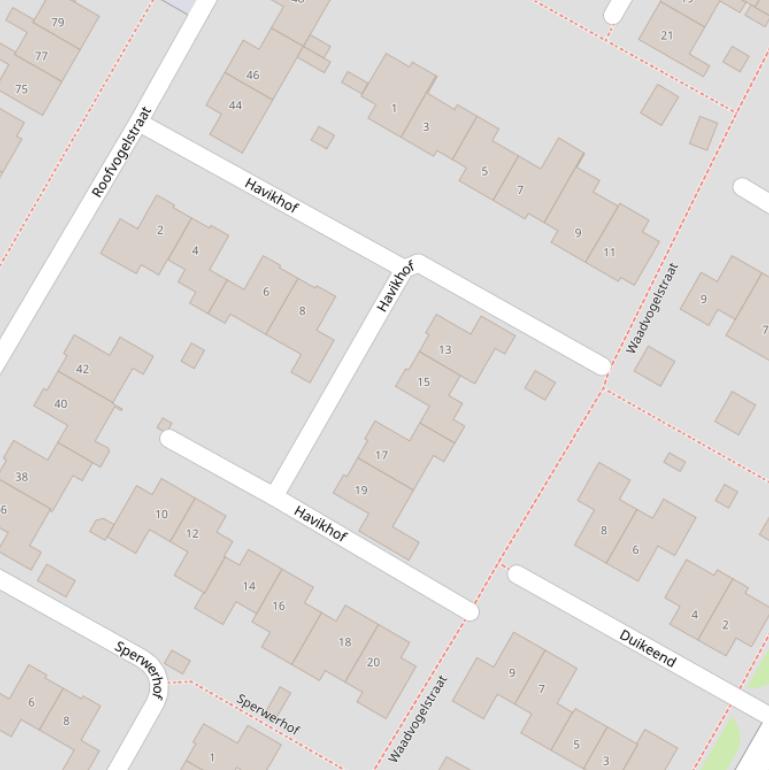 Kaart van de Havikhof.