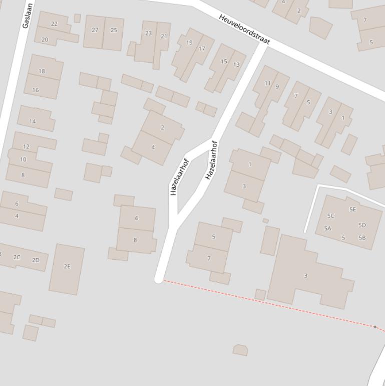 Kaart van de Hazelaarhof.