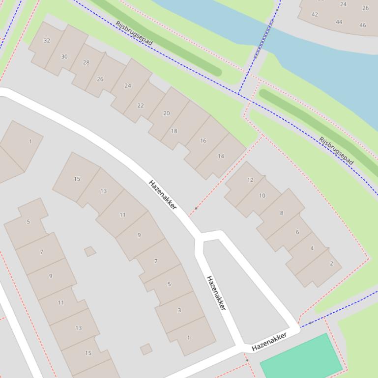 Kaart van  Hazenakker.