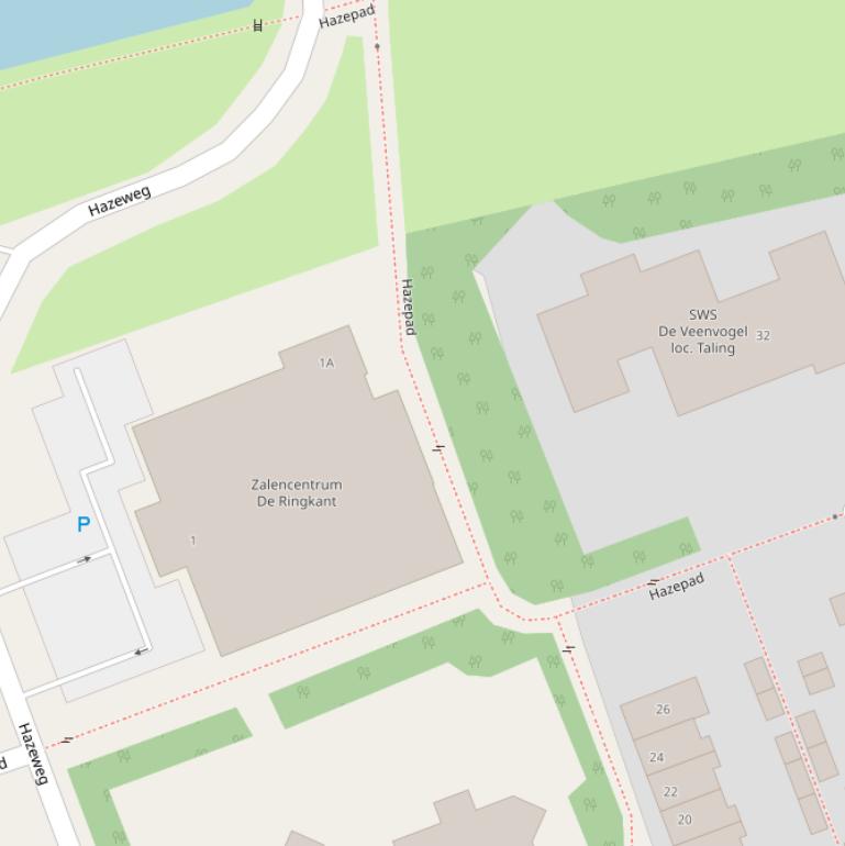 Kaart van het Hazepad.