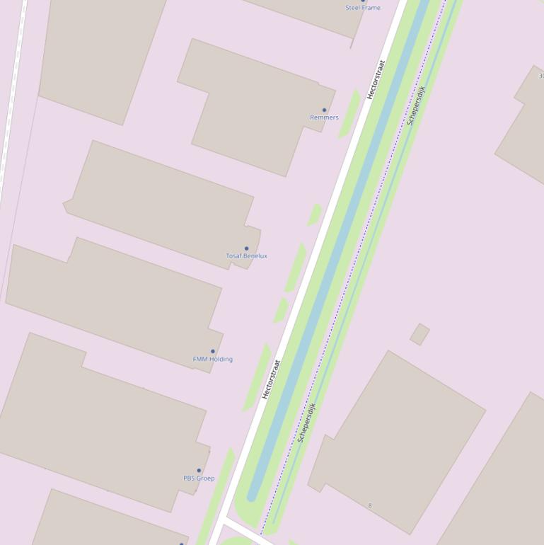 Kaart van de Hectorstraat.