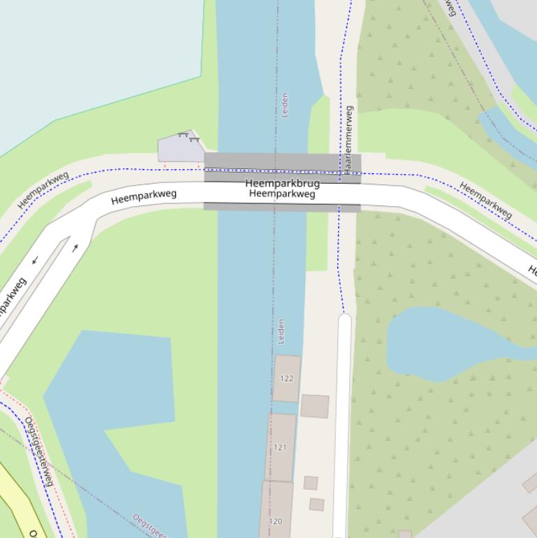 Kaart van de Heemparkweg.